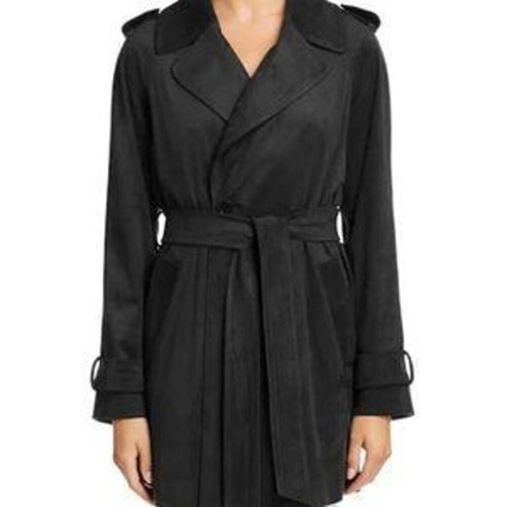 BAILEY 44 Sidney Black Vegan Suede Trench Coat (NWT $468) - XL
